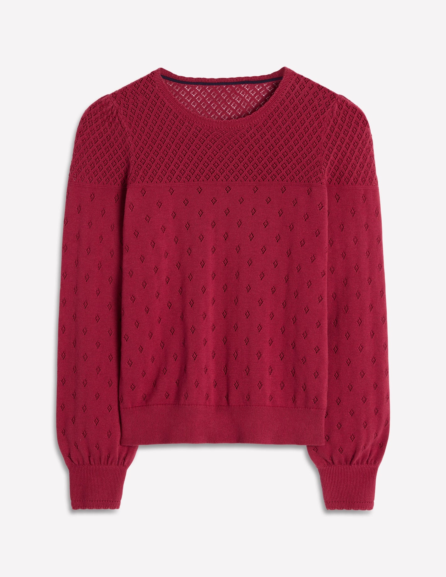 Rosalie Pointelle Jumper-Terracotta