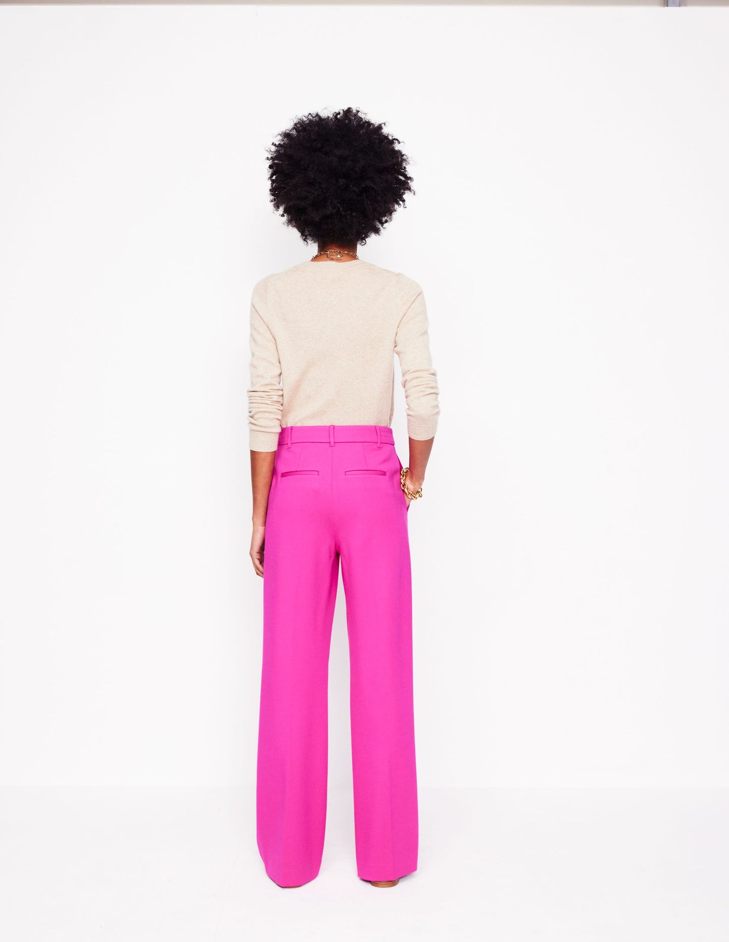 Westbourne Ponte Trousers-Pink Peony