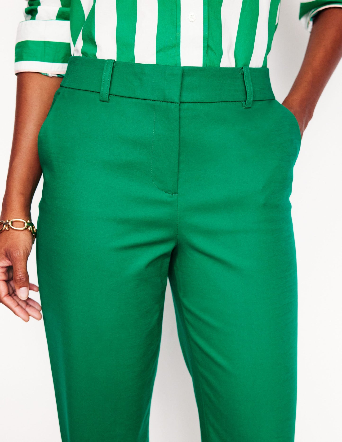 Richmond 7/8 Trousers-Rich Emerald