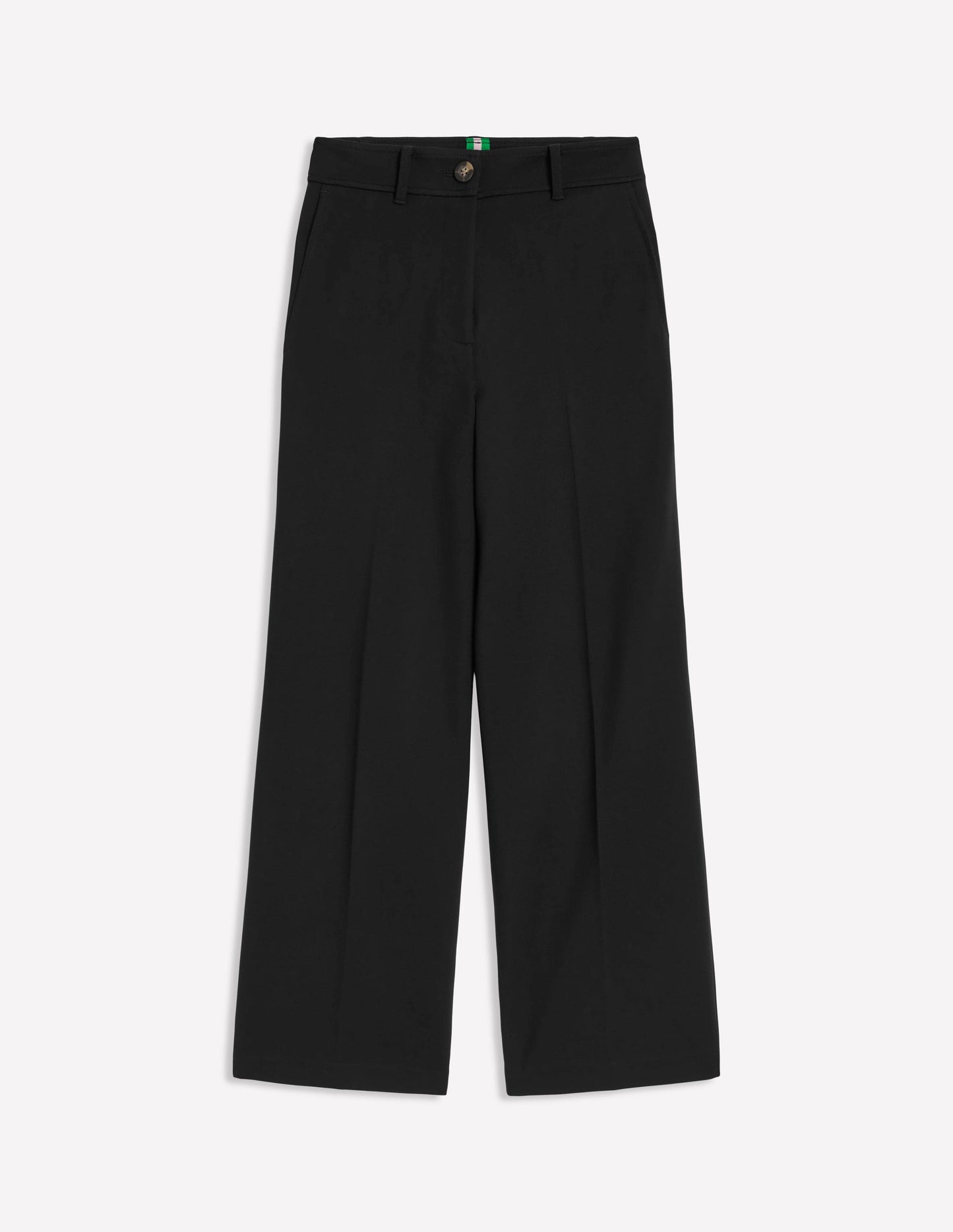 Cropped Ponte Trousers-Black