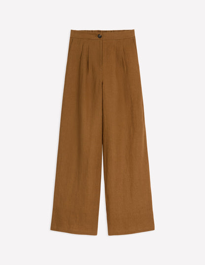 Dulwich Linen Trousers-Gingerbread