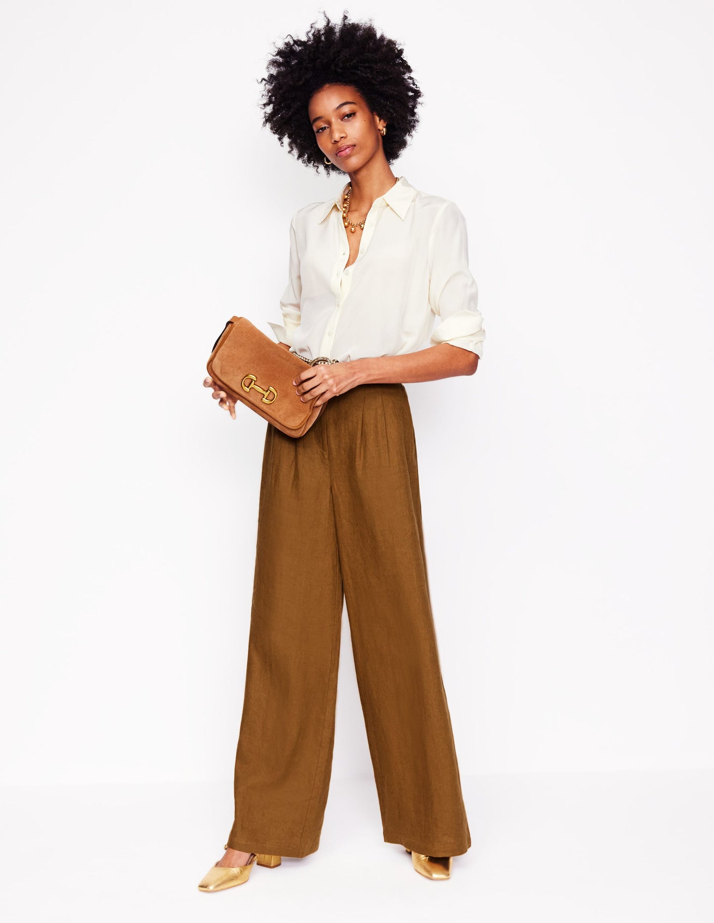 Dulwich Linen Trousers-Gingerbread