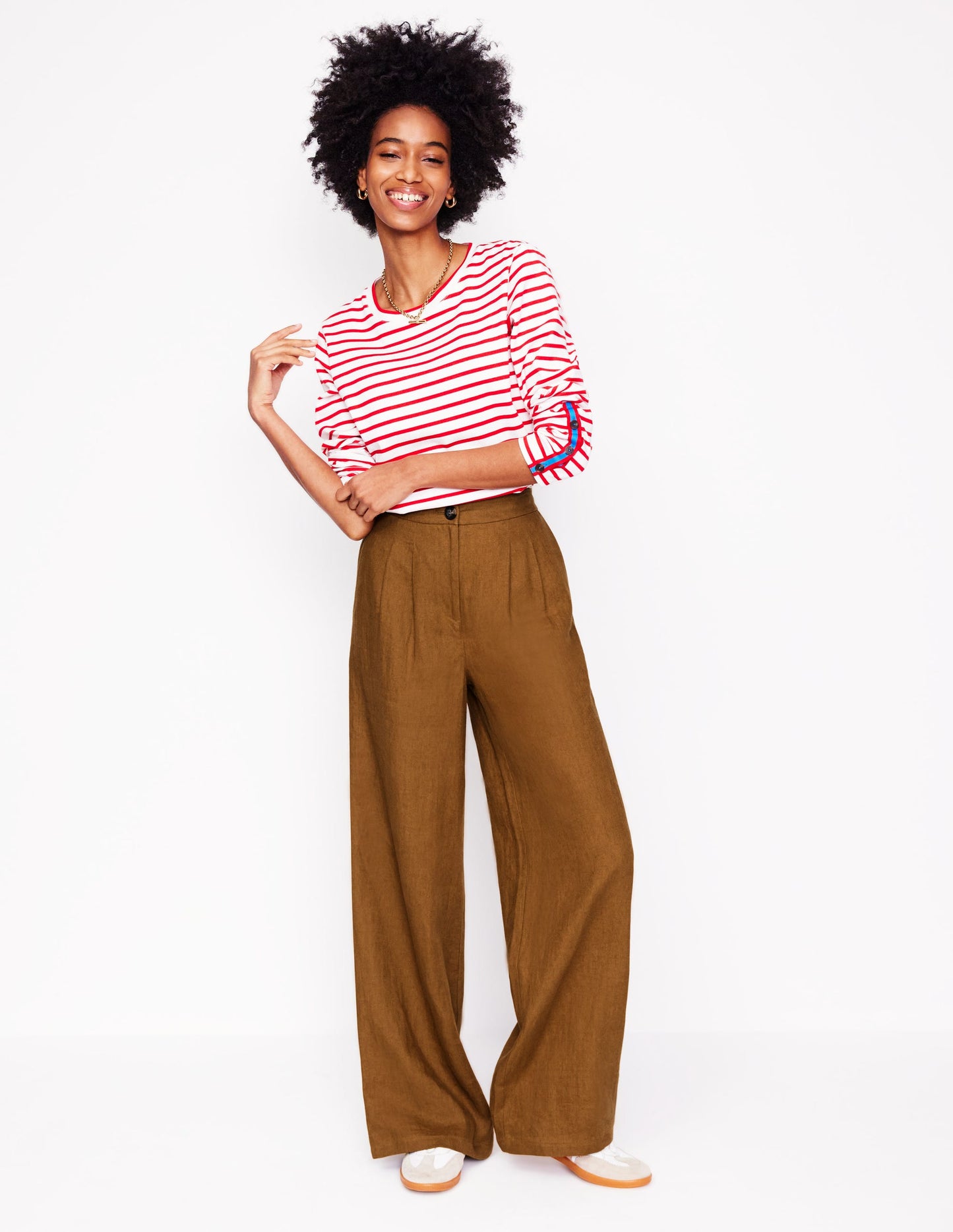 Dulwich Linen Trousers-Gingerbread