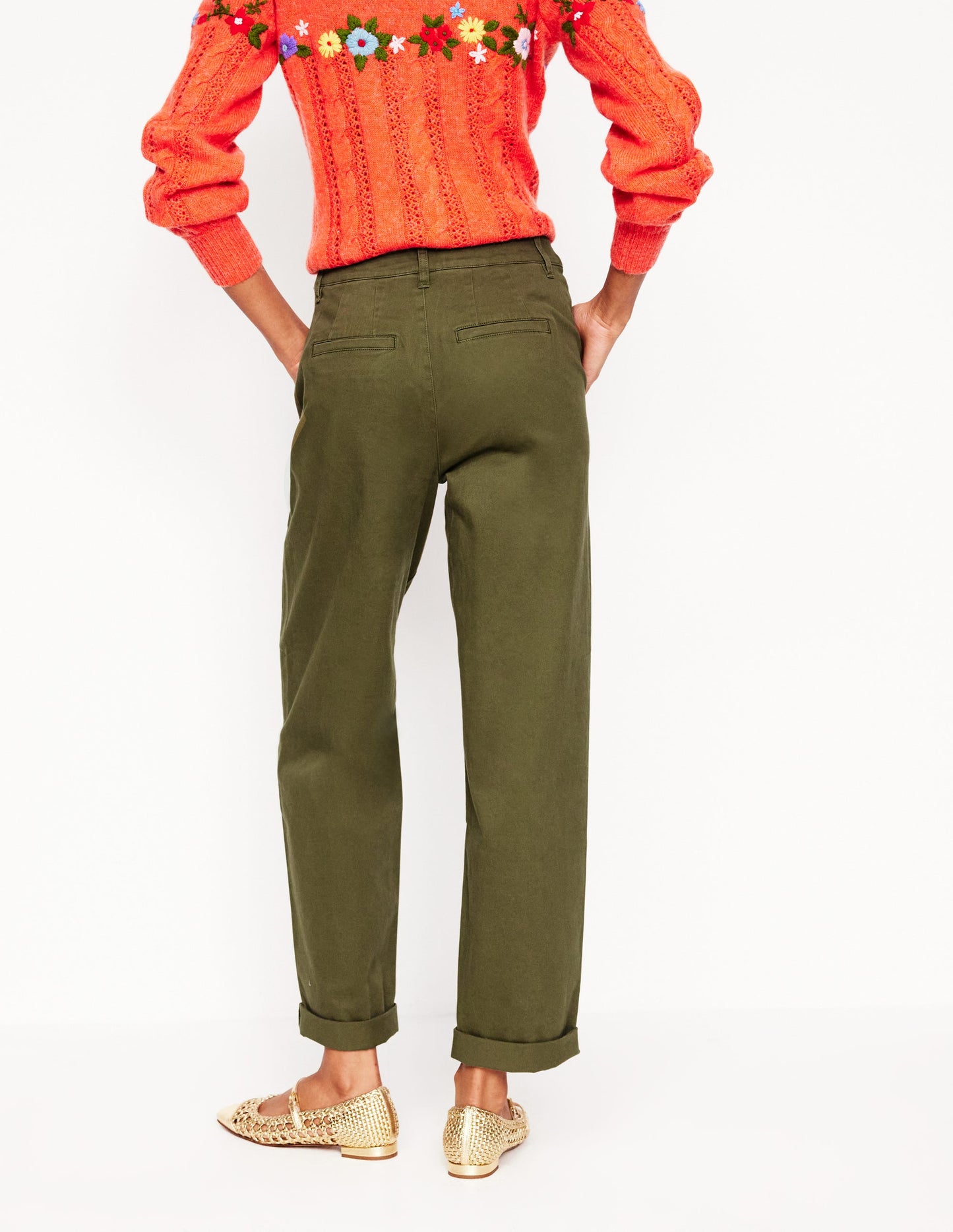 Barnsbury Chino Trouser-Woodland Green