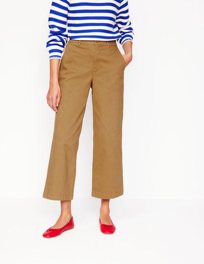 Barnsbury Crop Chino Trousers-Hazelnut Brown