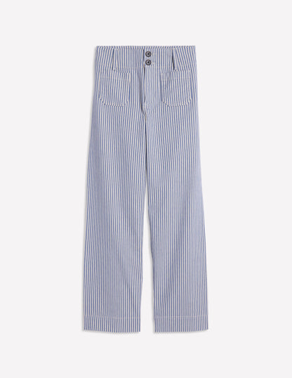 Primrose Patch Pocket Trousers-Ticking Stripe