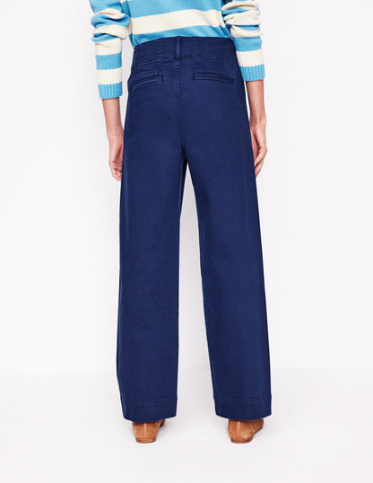 Primrose Patch Pocket Trousers-Navy