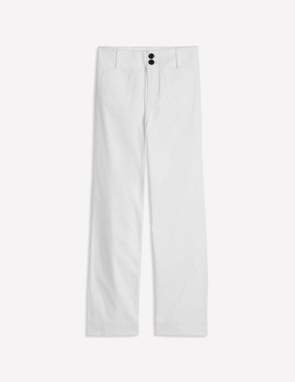 Primrose Patch Pocket Trousers-White