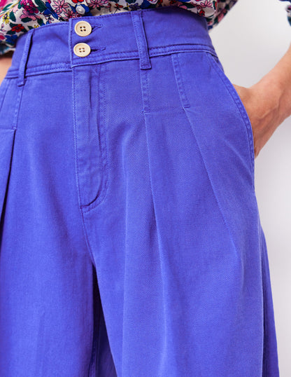 Brompton Wide Leg Trousers -Bright Blue