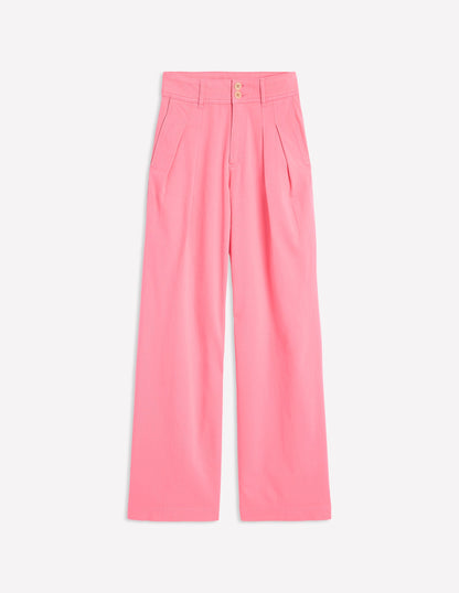 Brompton Wide Leg Trousers-Pink Rose