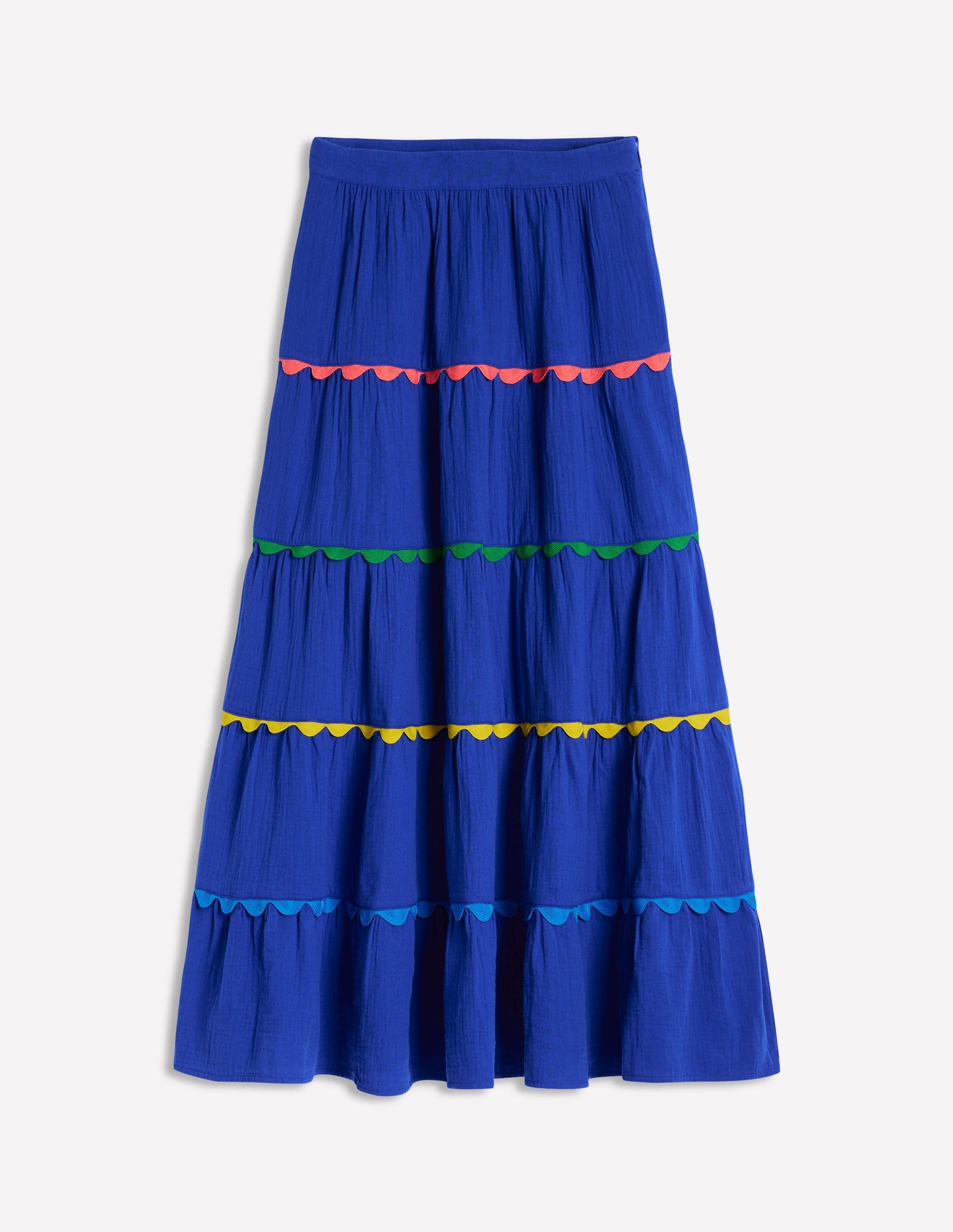 Nadia Double Cloth Maxi Skirt-Bright Blue