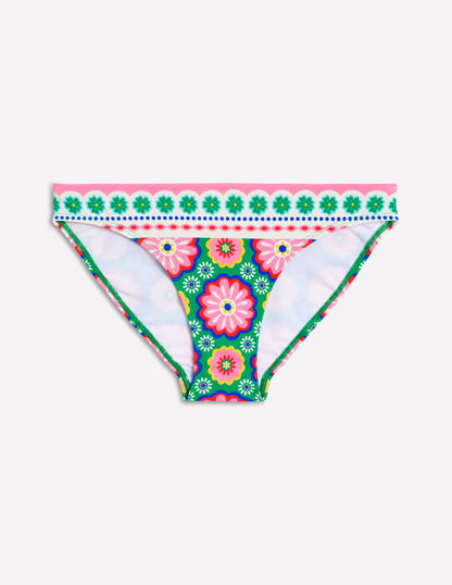 Porto Bikini Bottoms-Multi, Flower Tile