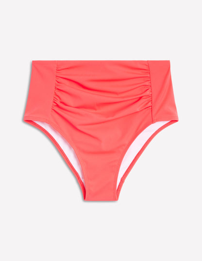 Kythira Ruched Bikini Bottoms-Red