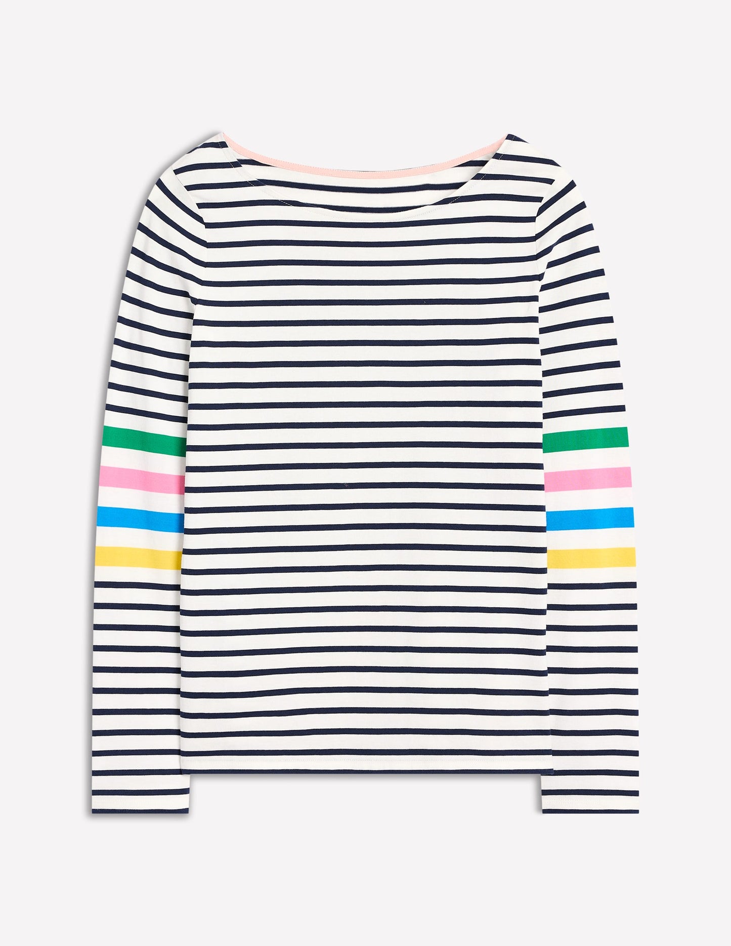 Ella Long Sleeve Breton-Ivory Multi Arm Placement