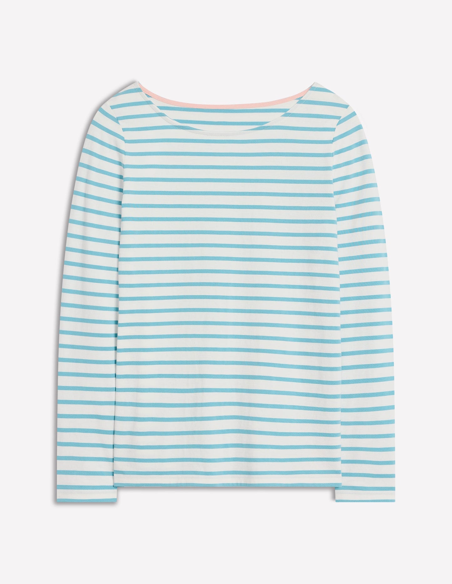 Ella Long Sleeve Breton-Ivory, Duck Egg Blue