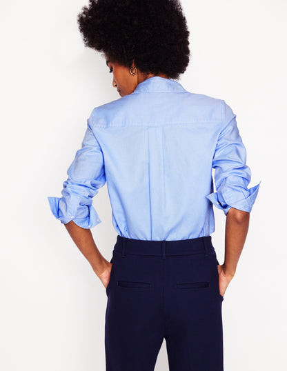 Sienna Cotton Shirt-Blue Oxford