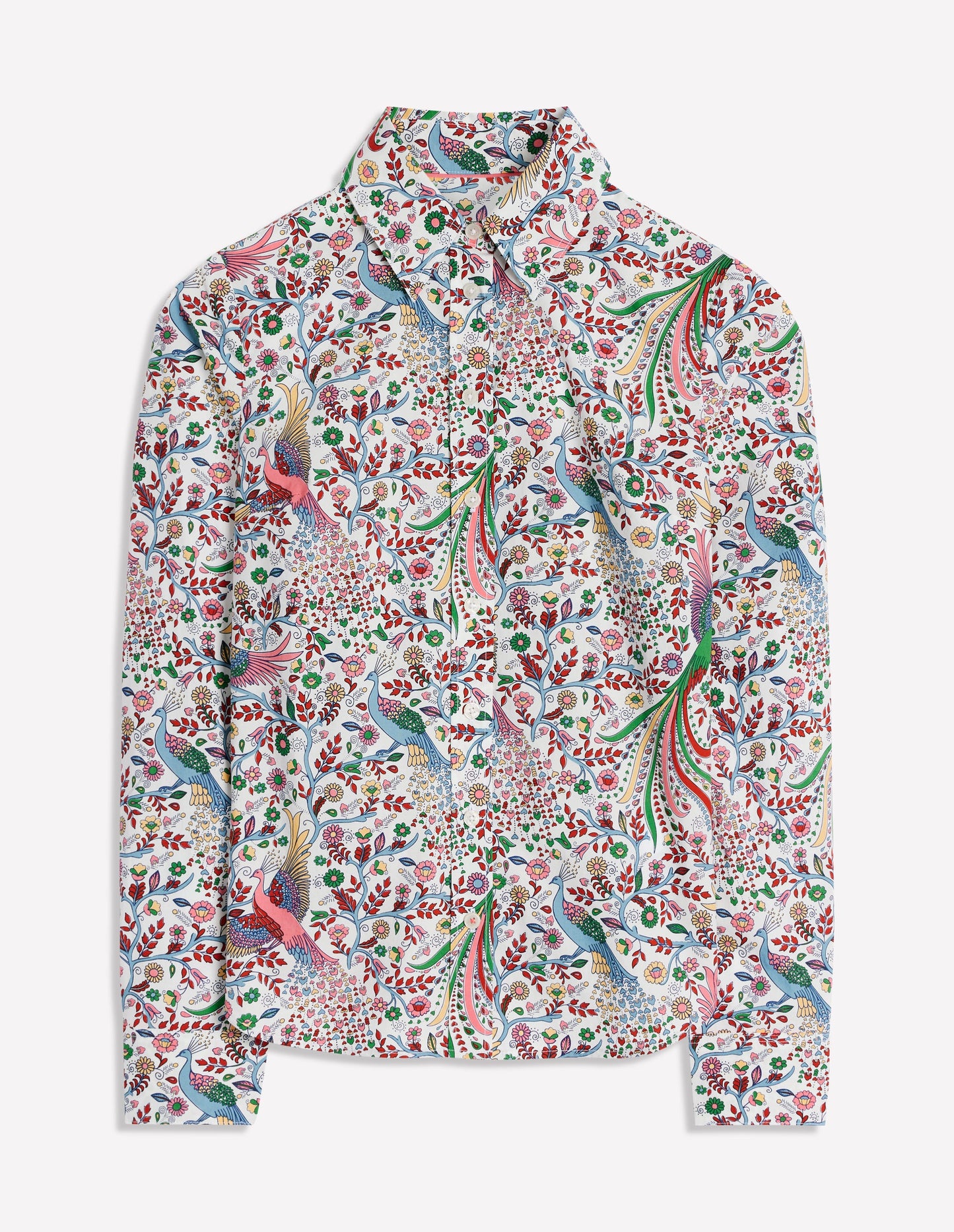 Sienna Cotton Shirt-Multi, Enchanting Peacock