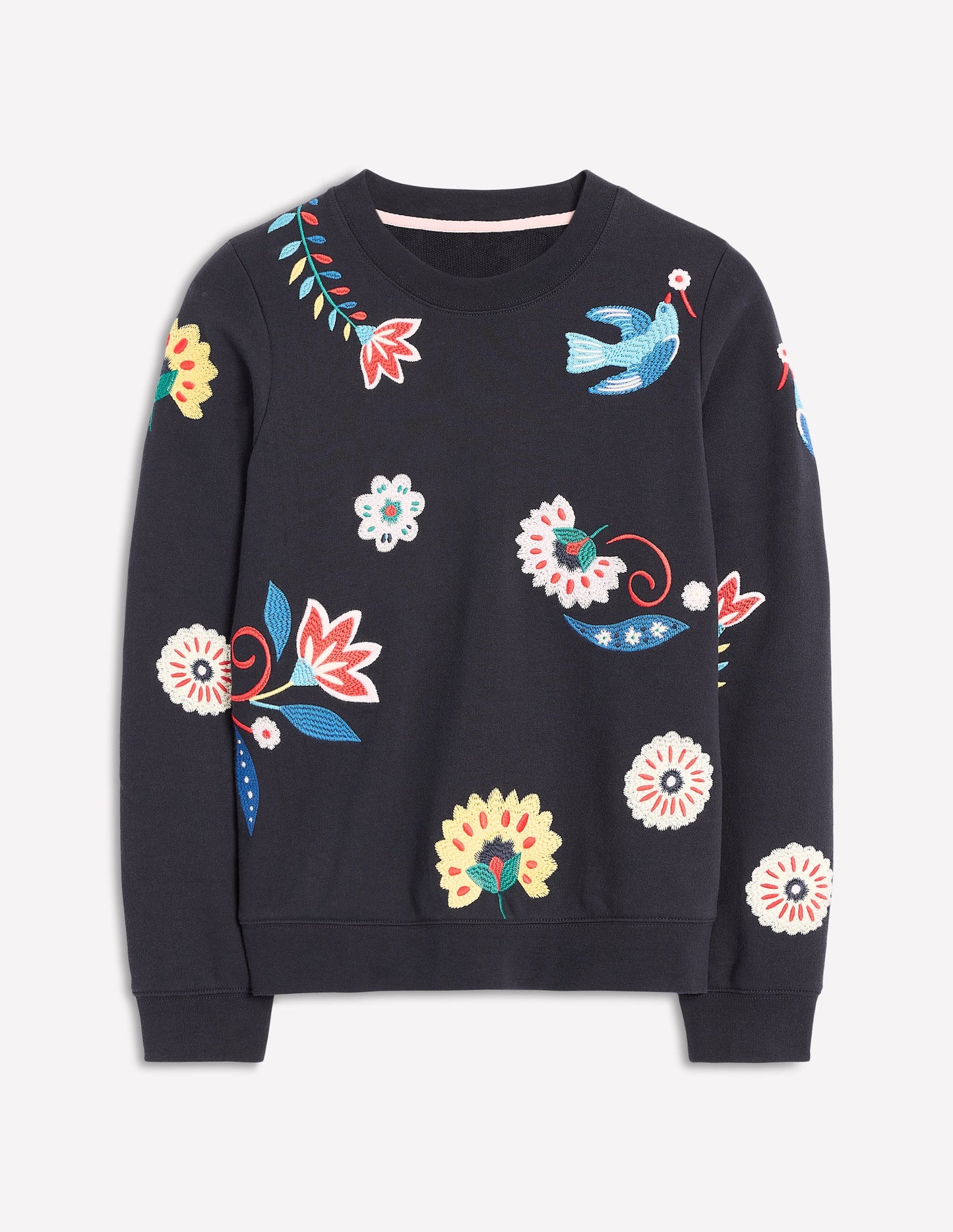 Hannah Embroidered Sweatshirt-Navy, Conversational