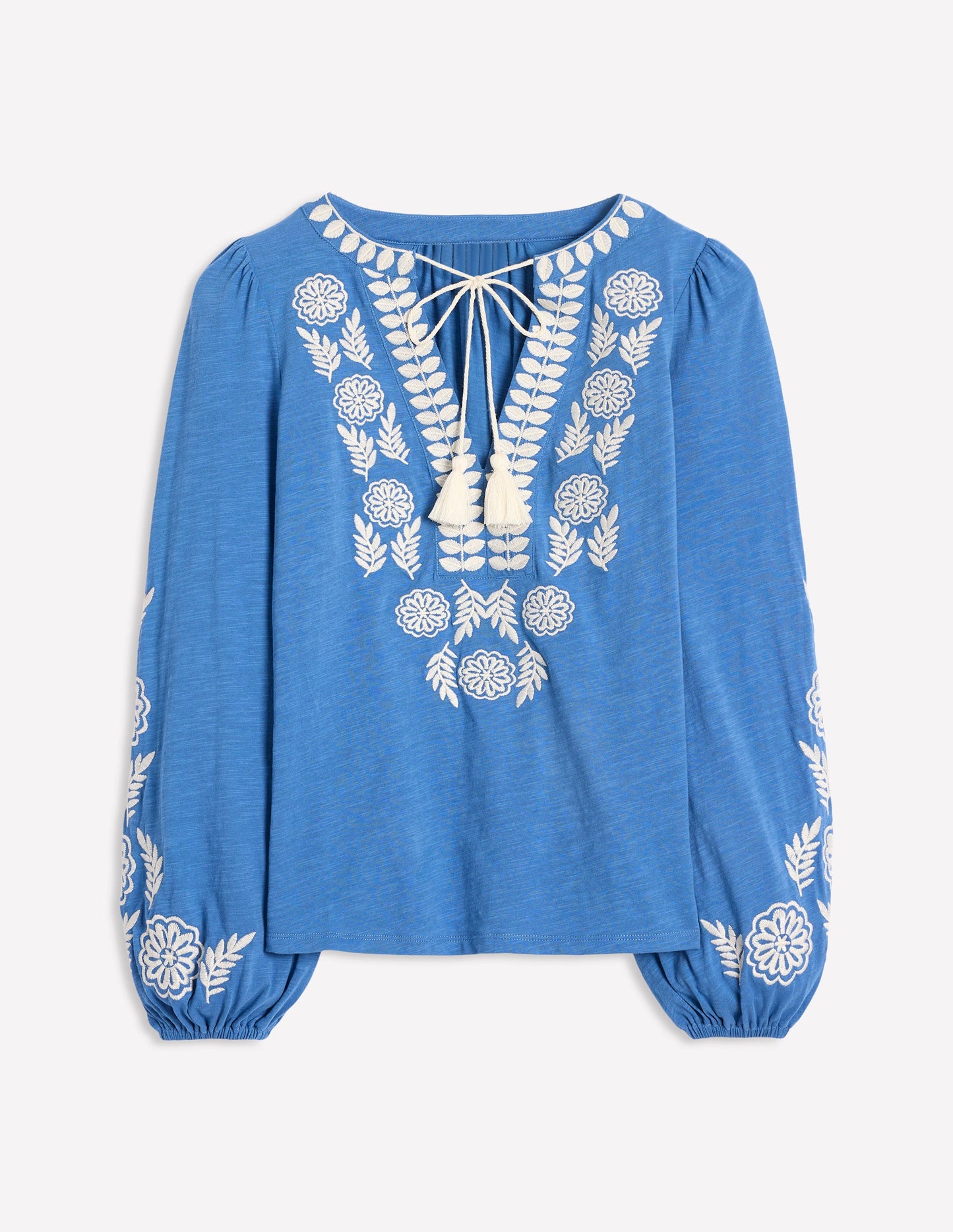 Nia Embroidered Top-Blue River