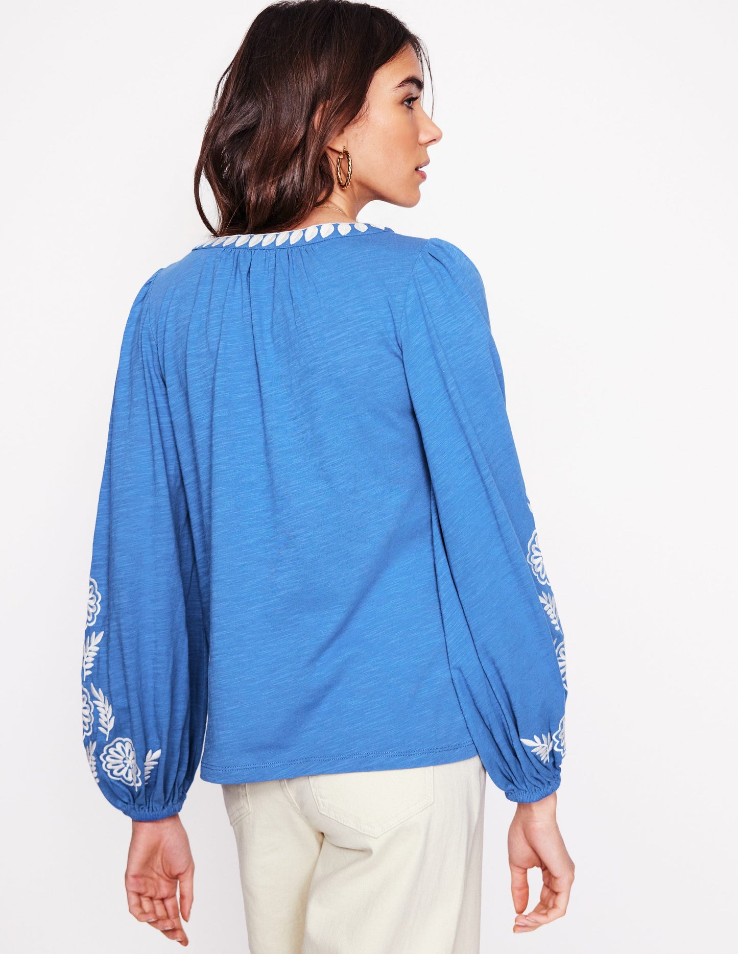 Nia Embroidered Top-Blue River