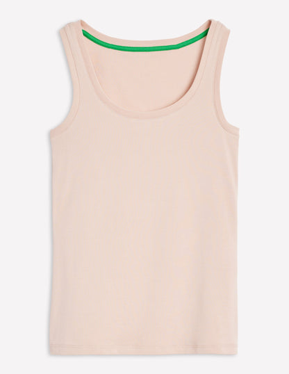 Essential Scoop-Neck Vest-Milkshake