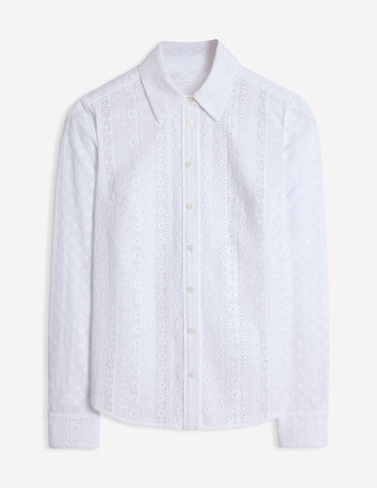 Sienna Fabric Interest Shirt-White