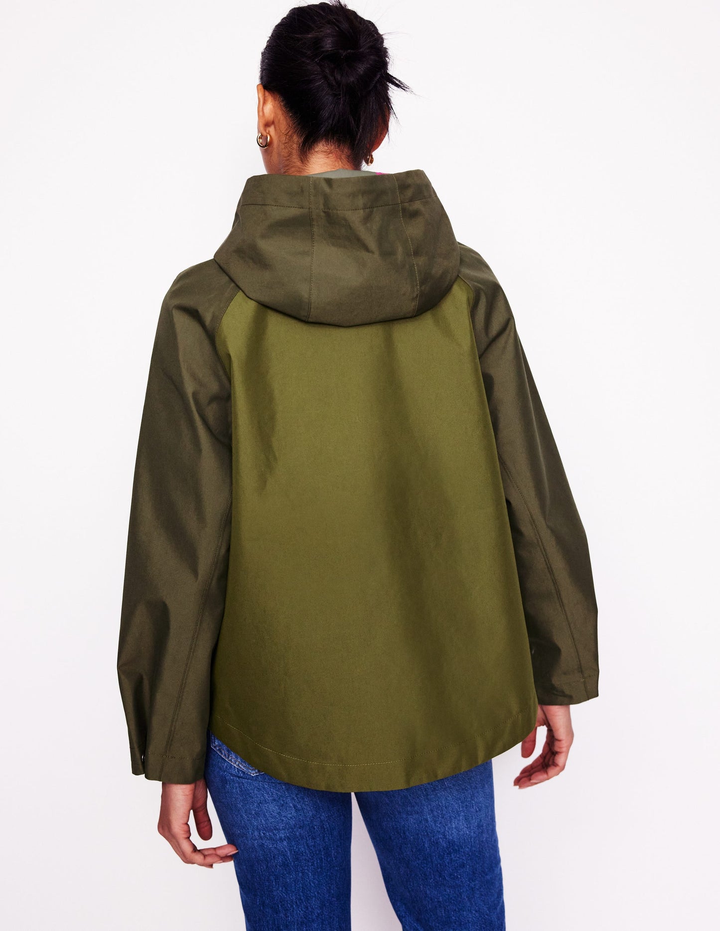 Cropped Raincoat-Khaki