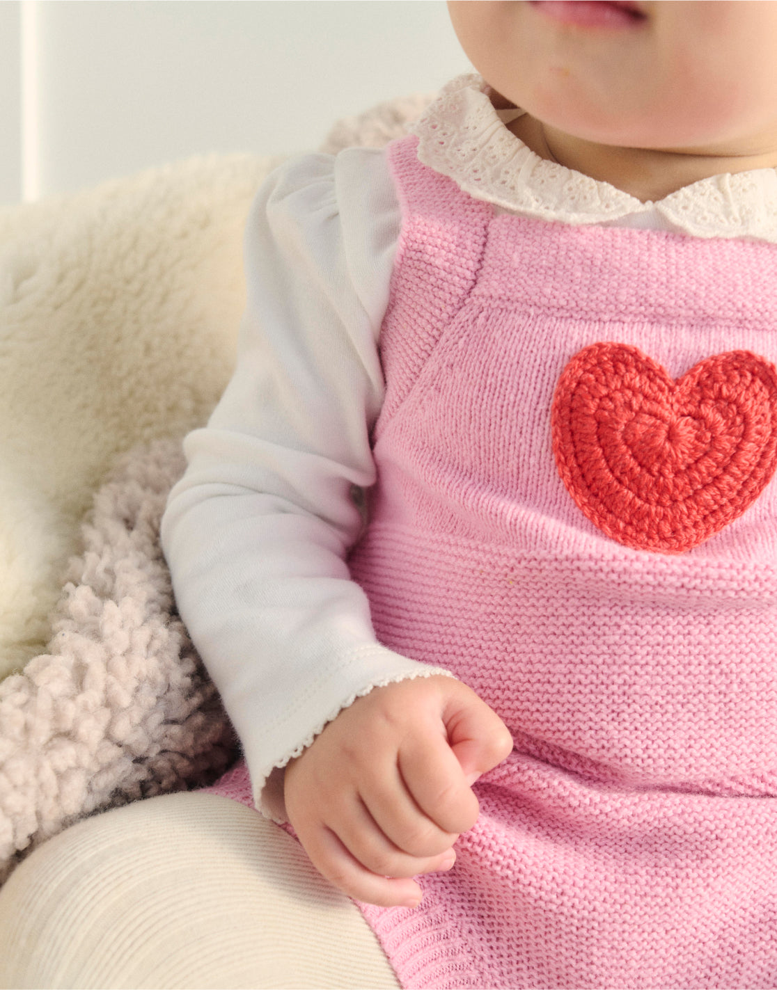 love heart romper on baby